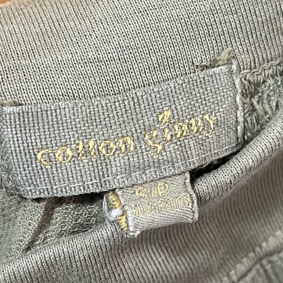 Cotton Ginny Olive Green Textured Elastic Waist Shorts Size Small - Picture 9 of 9